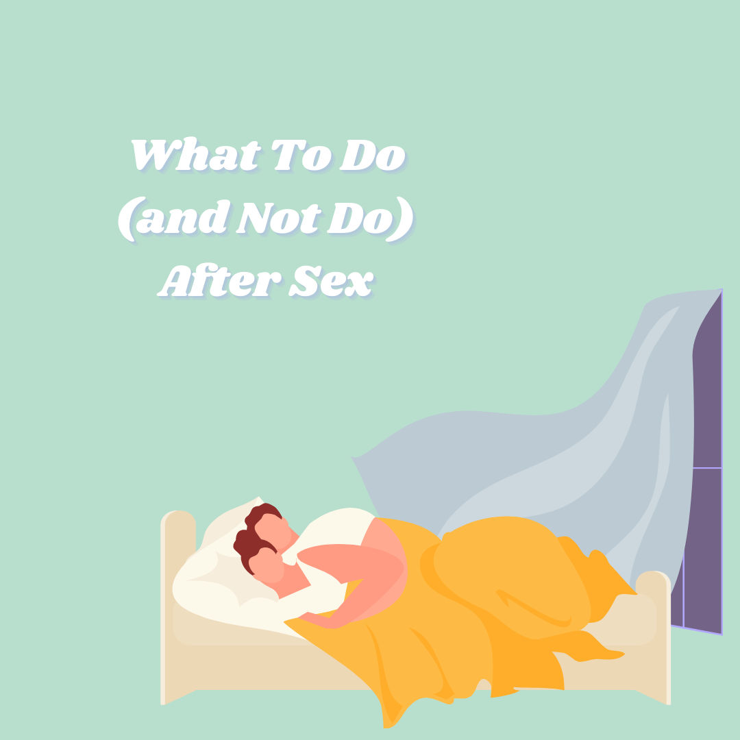 couple laying in bed illustration "What To Do (and Not Do) After Sex"